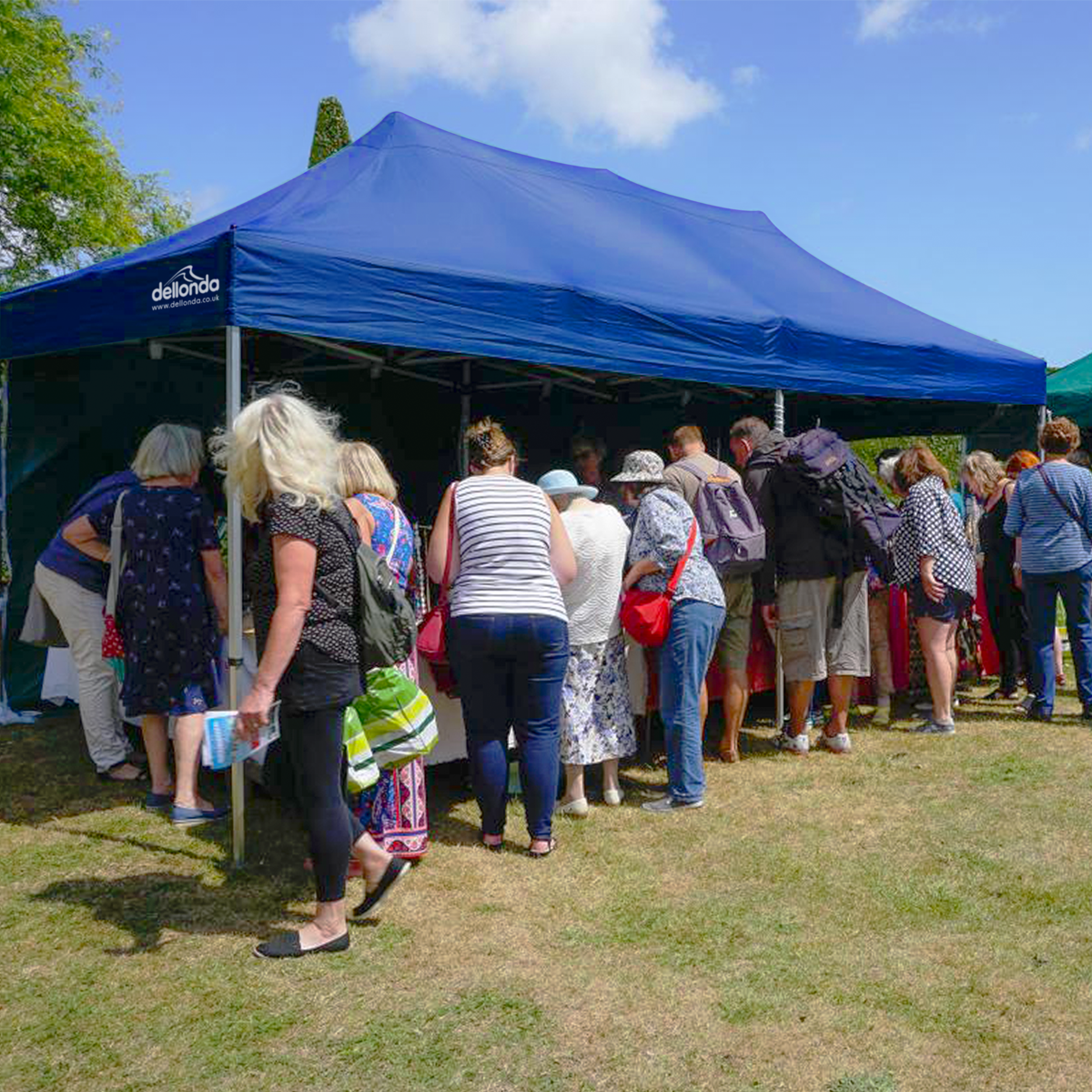 Dellonda Premium Pop-Up Gazebo, Water Resistant, 3x6m, Blue (DG139) (Factory Refurbished B)