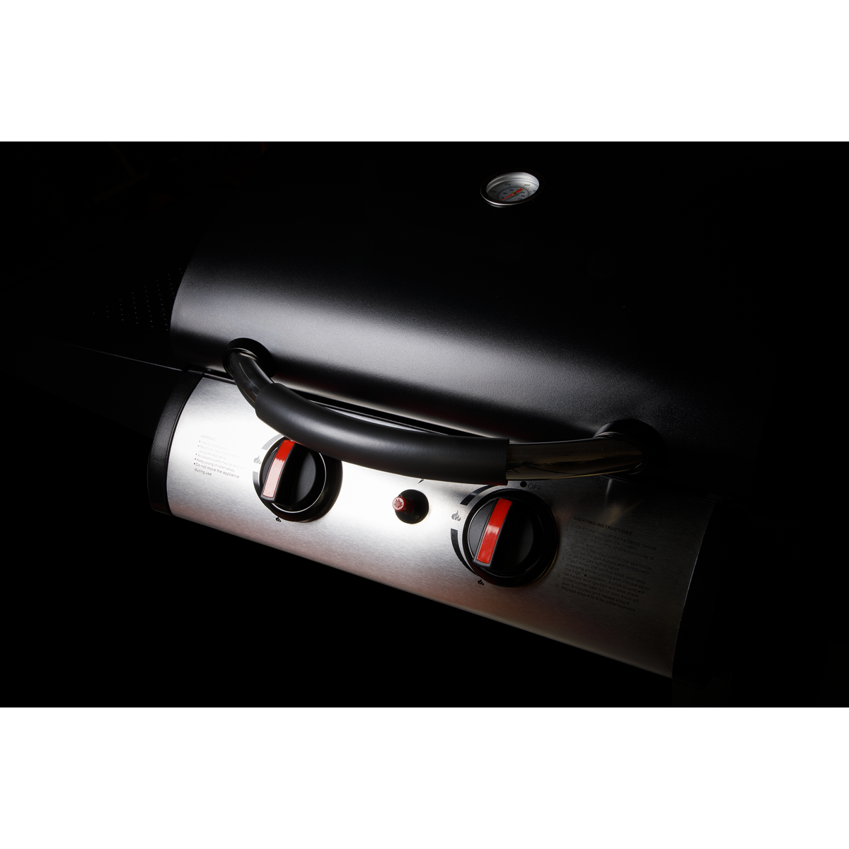 Dellonda 2 Burner Gas BBQ Grill, Piezo Ignition & Thermometer, Black (DG13)