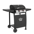 Dellonda 2 Burner Gas BBQ Grill, Piezo Ignition & Thermometer, Black (DG13)
