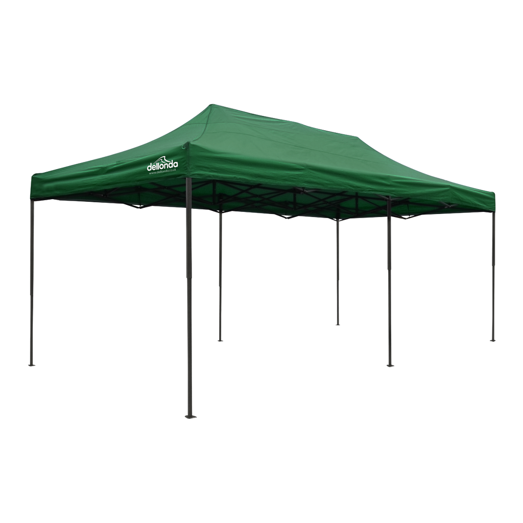Dellonda Premium Pop-Up Gazebo, Water Resistant, 3x6m, Green (DG140)
