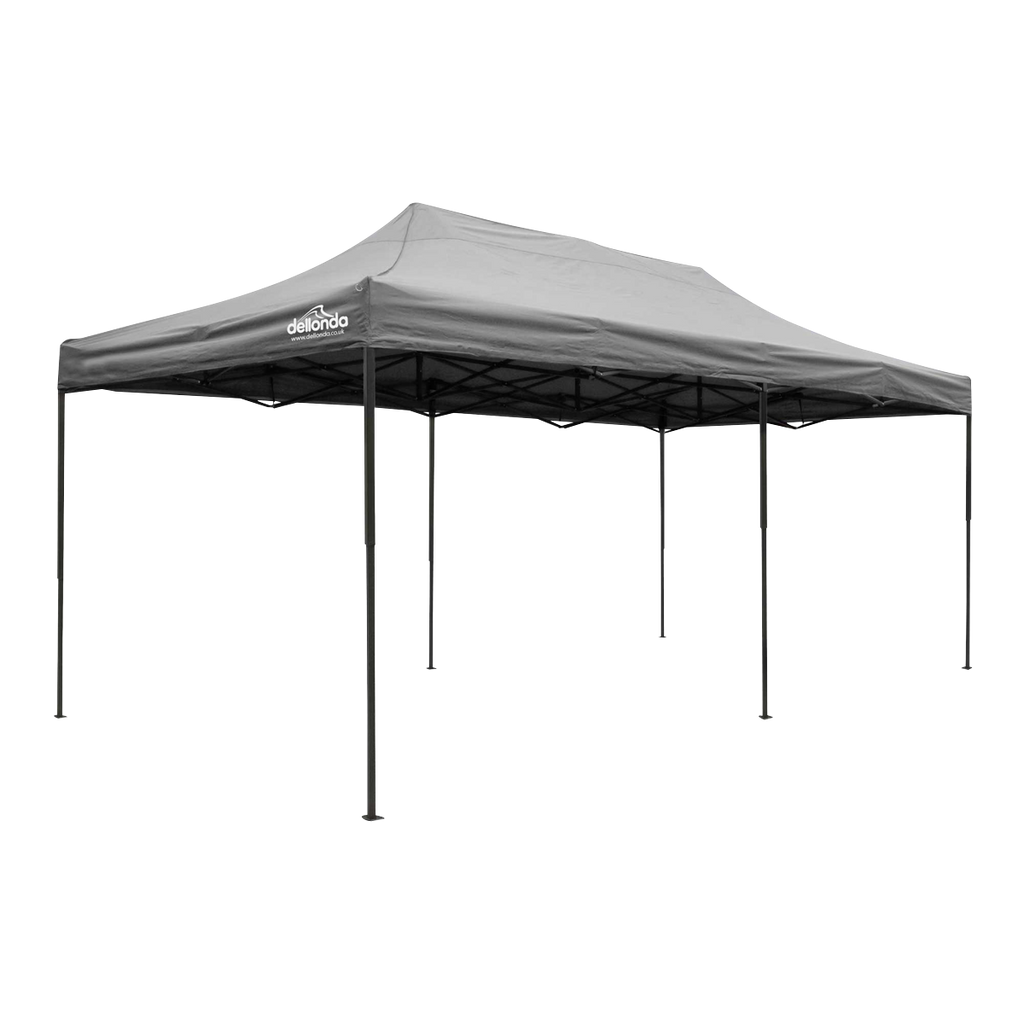 Dellonda Premium Pop-Up Gazebo, Water Resistant, 3x6m, Grey (DG141)
