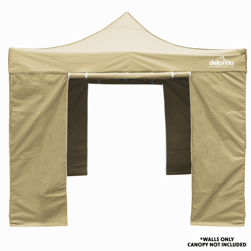 Dellonda Premium Gazebo Side Walls/Doors/Windows, 2x2m, Beige (DG142)