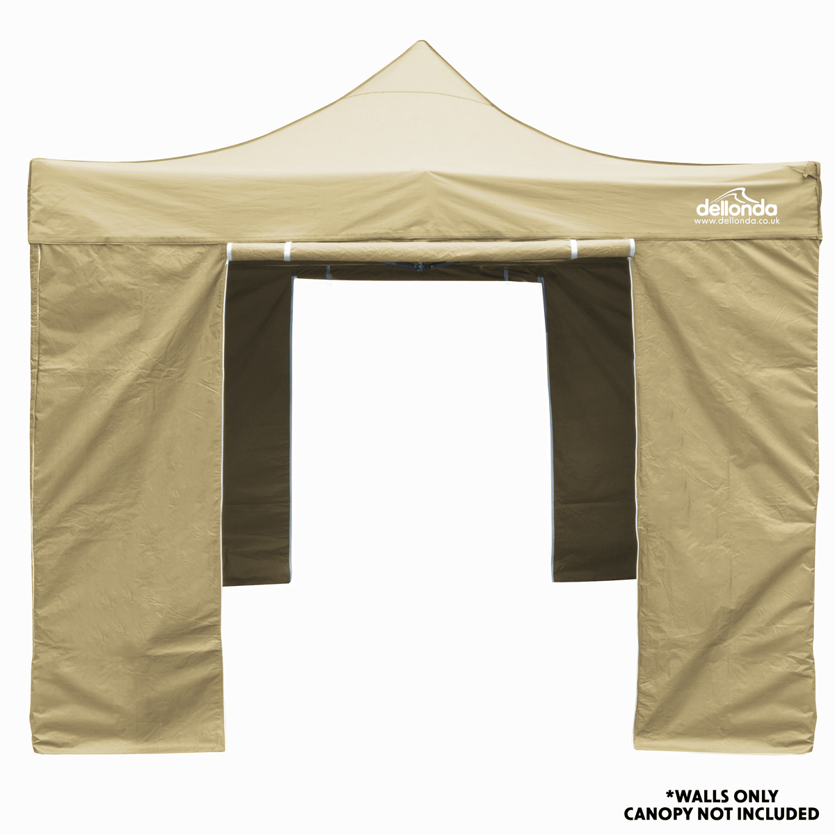 Dellonda Premium Gazebo Side Walls/Doors/Windows, 2x2m, Beige (DG142)
