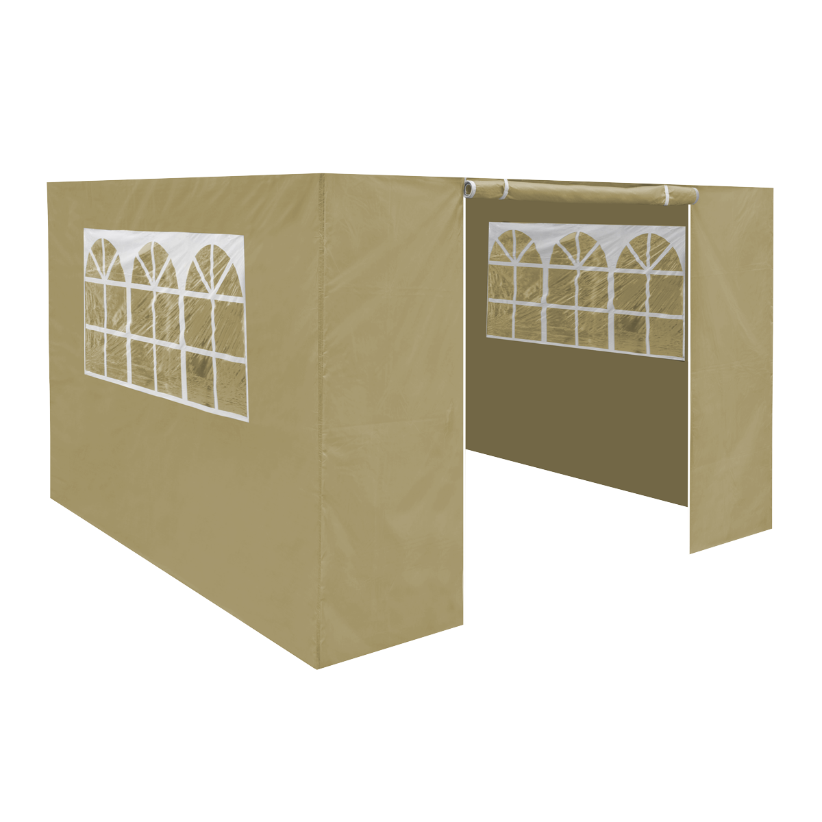 Dellonda Premium Side Walls/Doors/Windows for Gazebo/Marquee, Fits 2 x 2m Models - Beige