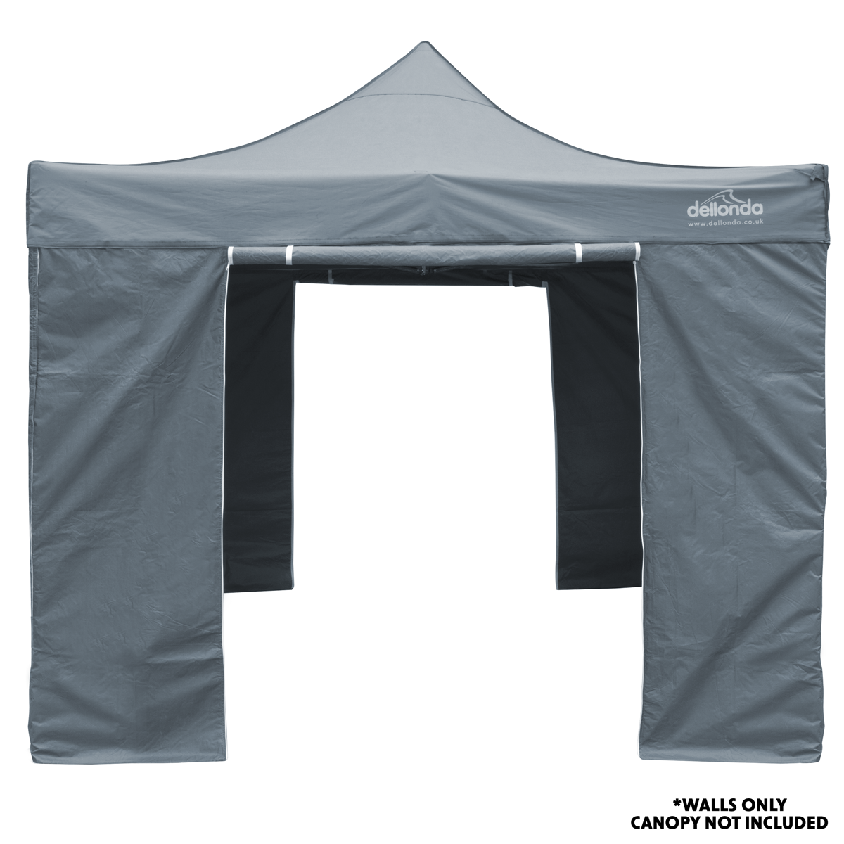 Dellonda Premium Gazebo Side Walls/Doors/Windows, 2x2m, Grey (DG145) (Factory Refurbished A)
