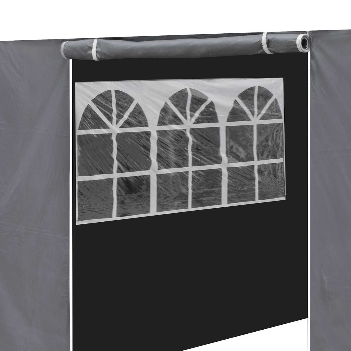 Dellonda Premium Gazebo Side Walls/Doors/Windows, 2x2m, Grey (DG145) (Factory Refurbished A)