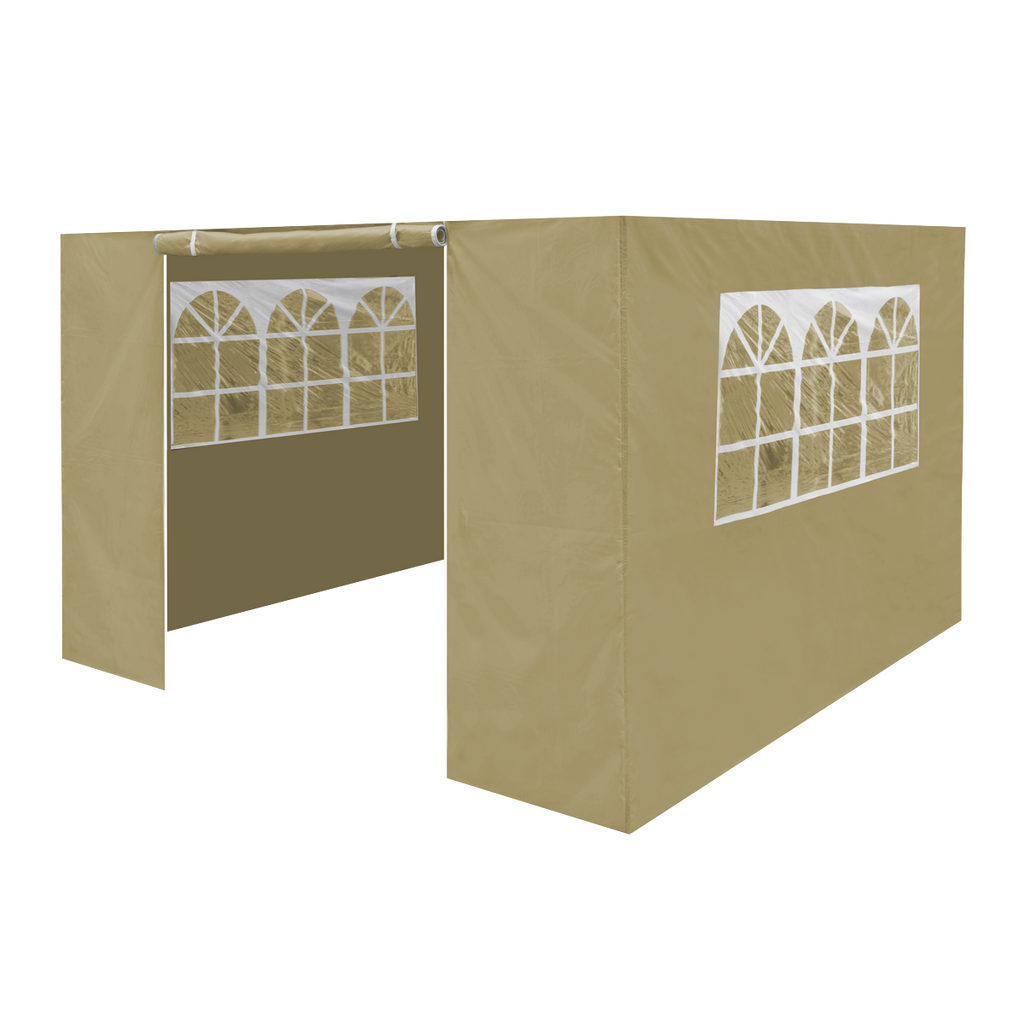 Dellonda Premium Gazebo Side Walls/Doors/Windows, 3x3m, Beige (DG146)