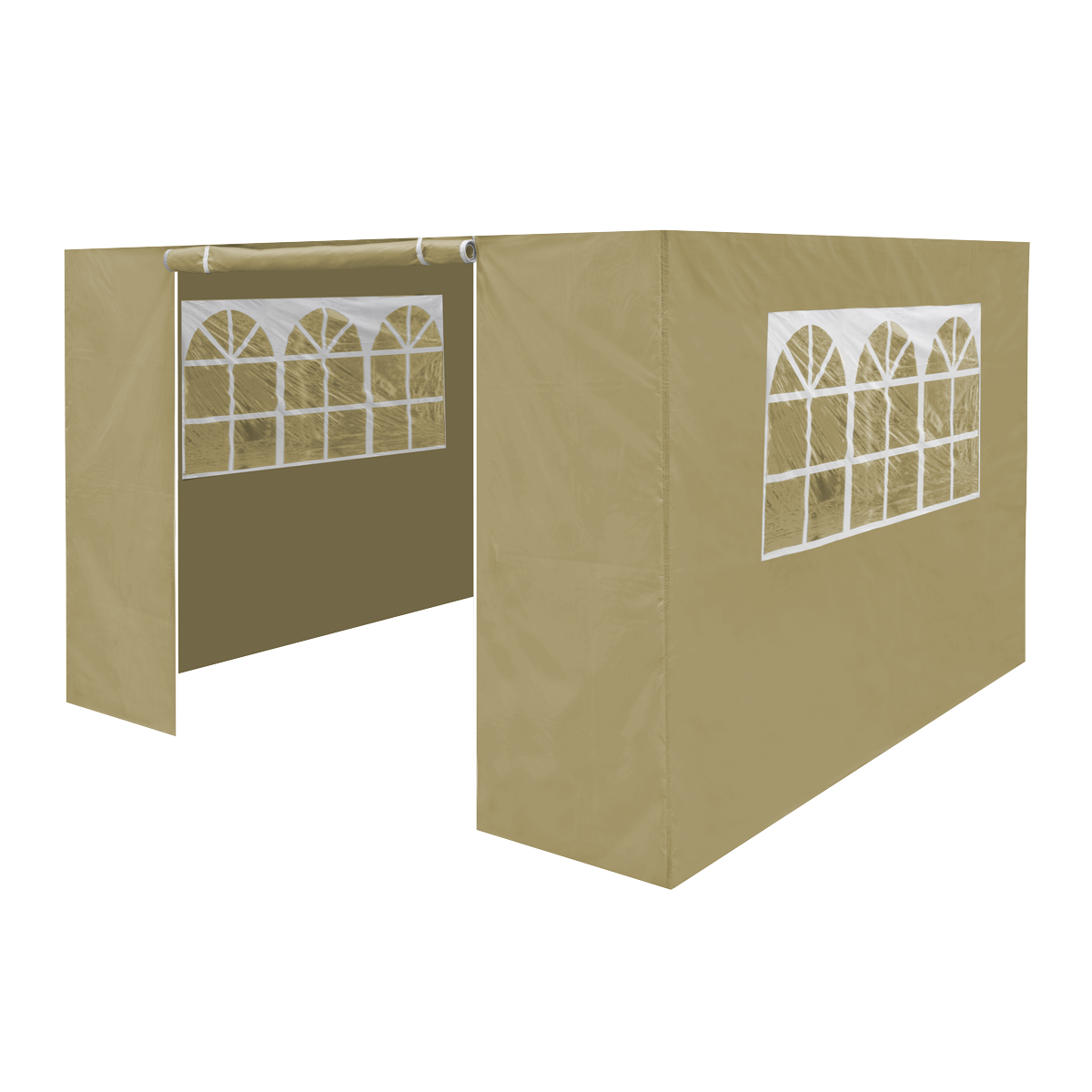 Dellonda Premium Gazebo Side Walls/Doors/Windows, 3x3m, Beige (DG146)