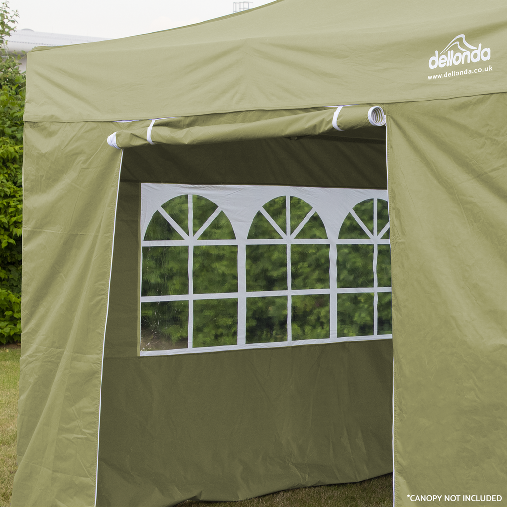 Dellonda Premium Gazebo Side Walls/Doors/Windows, 3x3m, Beige (DG146)