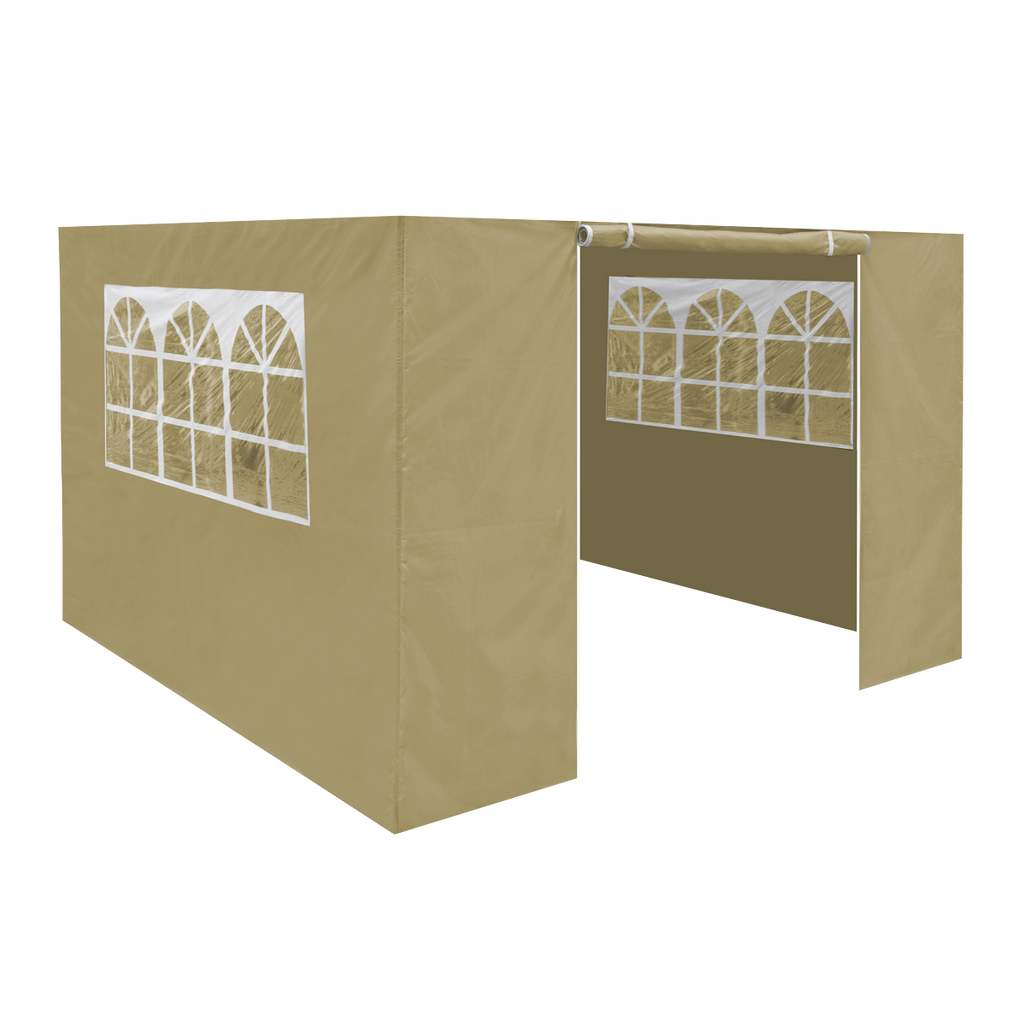 Dellonda Premium Gazebo Side Walls/Doors/Windows, 3x3m, Beige (DG146)