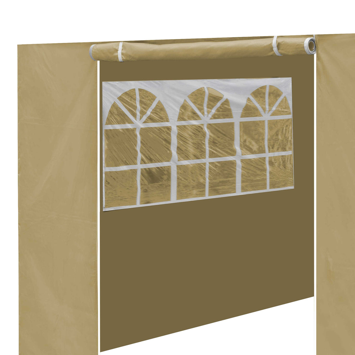 Dellonda Premium Gazebo Side Walls/Doors/Windows, 3x3m, Beige (DG146)