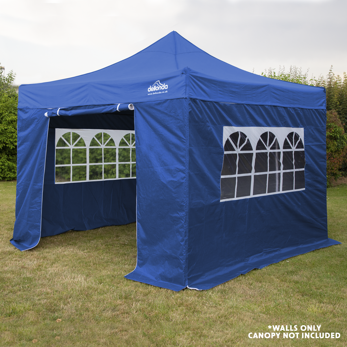 Dellonda Premium Gazebo Side Walls/Doors/Windows, 3x3m, Blue (DG147) (Factory Refurbished A)