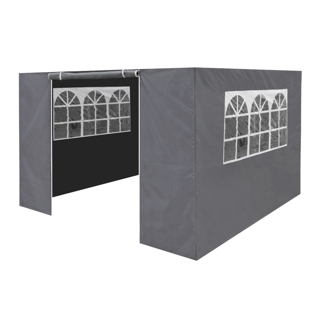Dellonda Premium Gazebo Side Walls/Doors/Windows, 3x3m, Grey (DG149) (Factory Refurbished A)