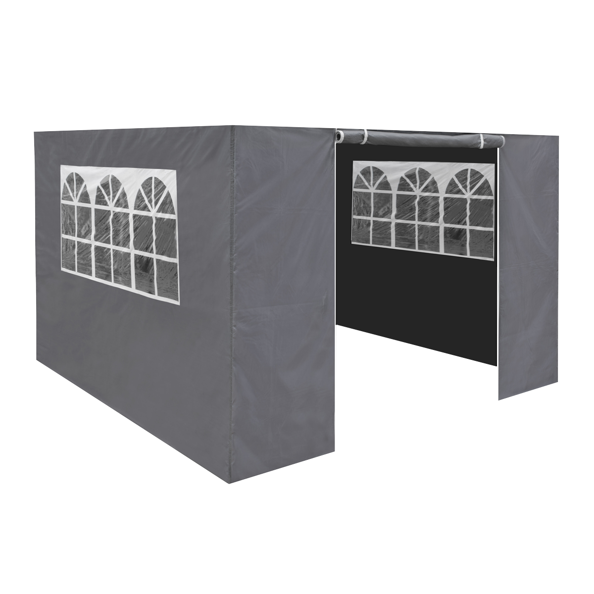 Dellonda Premium Gazebo Side Walls/Doors/Windows, 3x3m, Grey (DG149) (Factory Refurbished A)