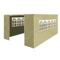 Dellonda Premium Gazebo Side Walls/Doors/Windows, 3x4.5m, Beige (DG150)