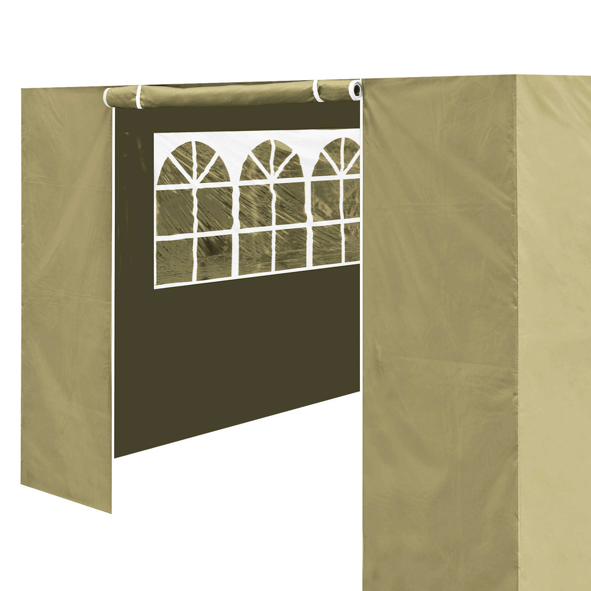 Dellonda Premium Gazebo Side Walls/Doors/Windows, 3x4.5m, Beige (DG150)