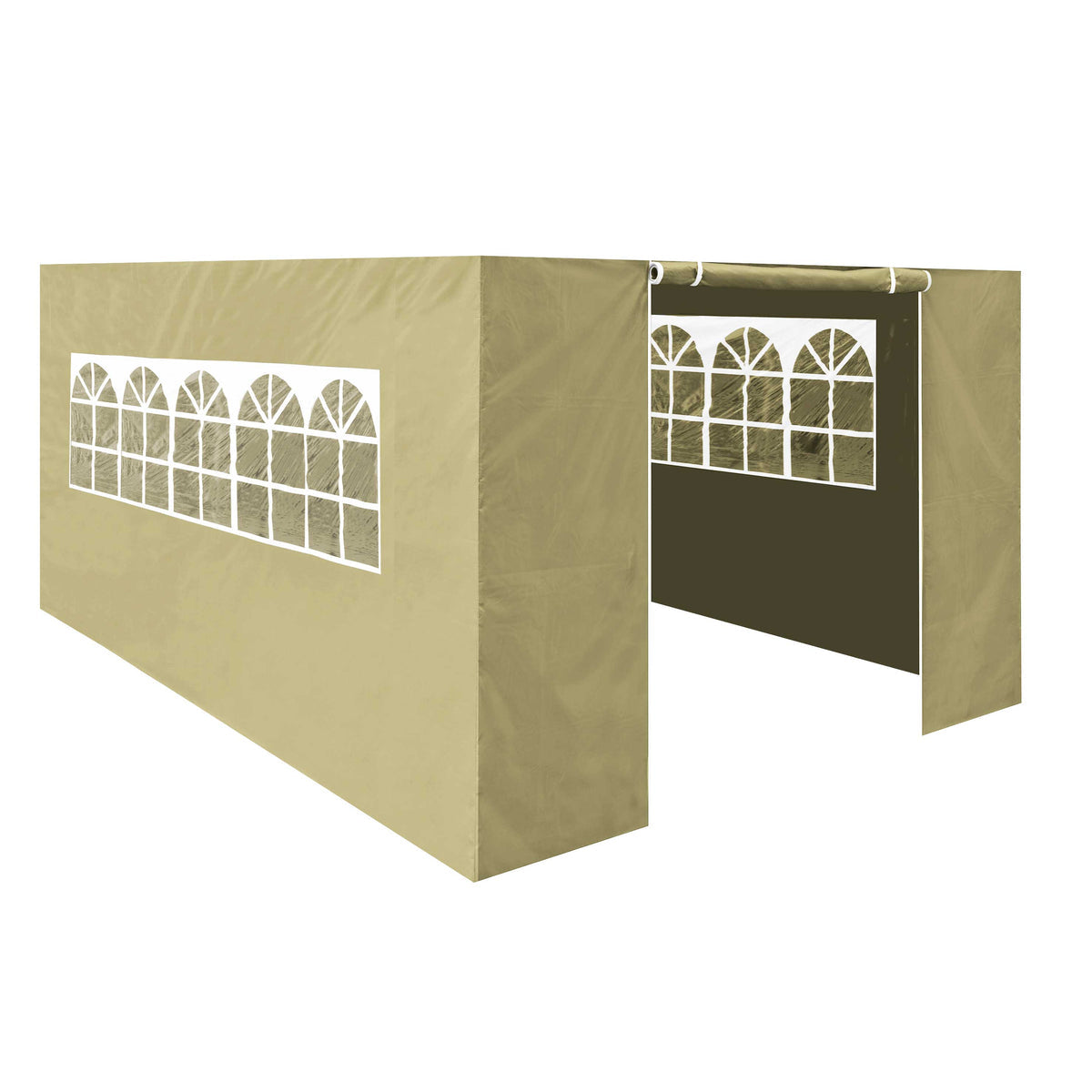 Dellonda Premium Gazebo Side Walls/Doors/Windows, 3x4.5m, Beige (DG150)