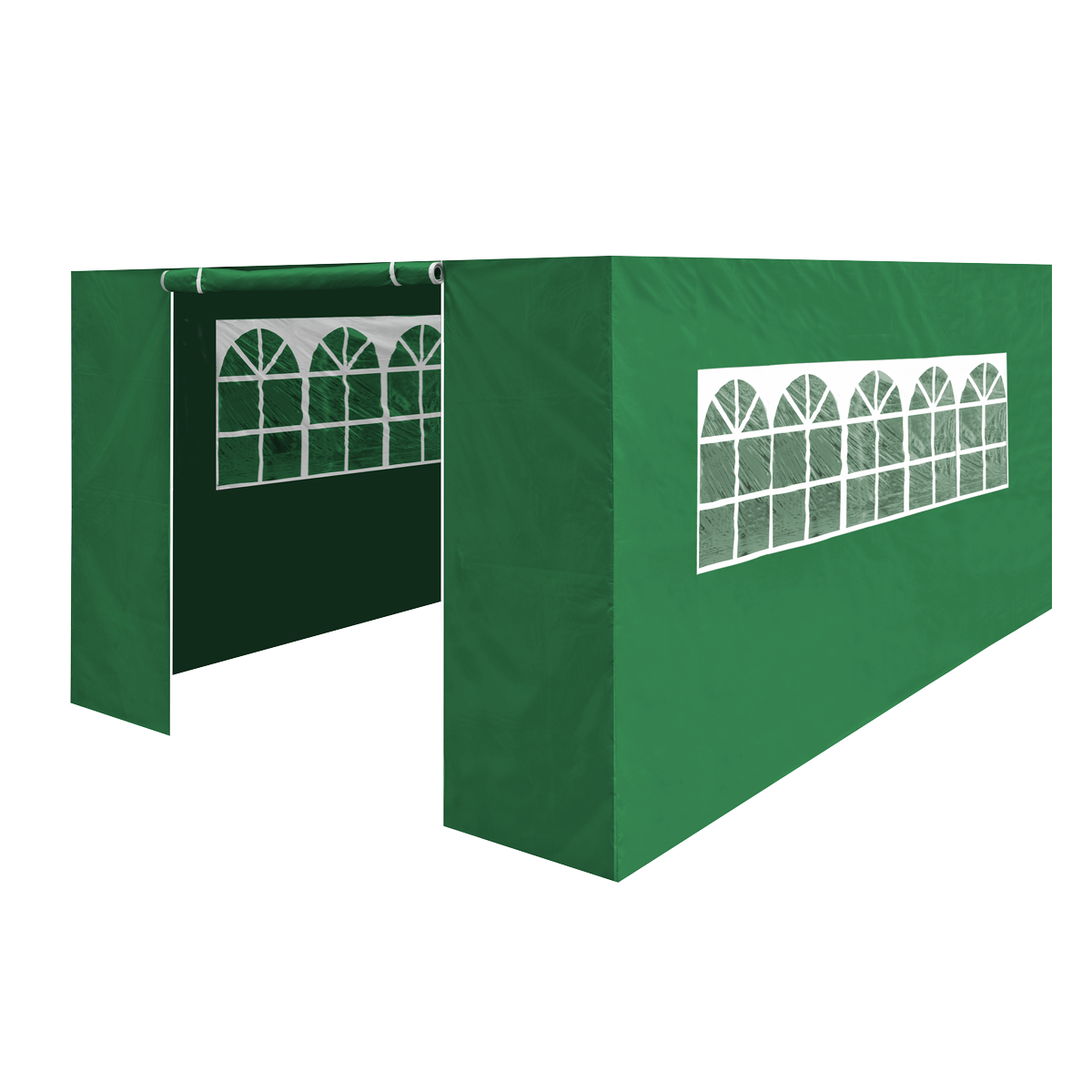 Dellonda Premium Side Walls/Doors/Windows for Gazebo/Marquee, Fits 3 x 4.5m Models - Dark Green