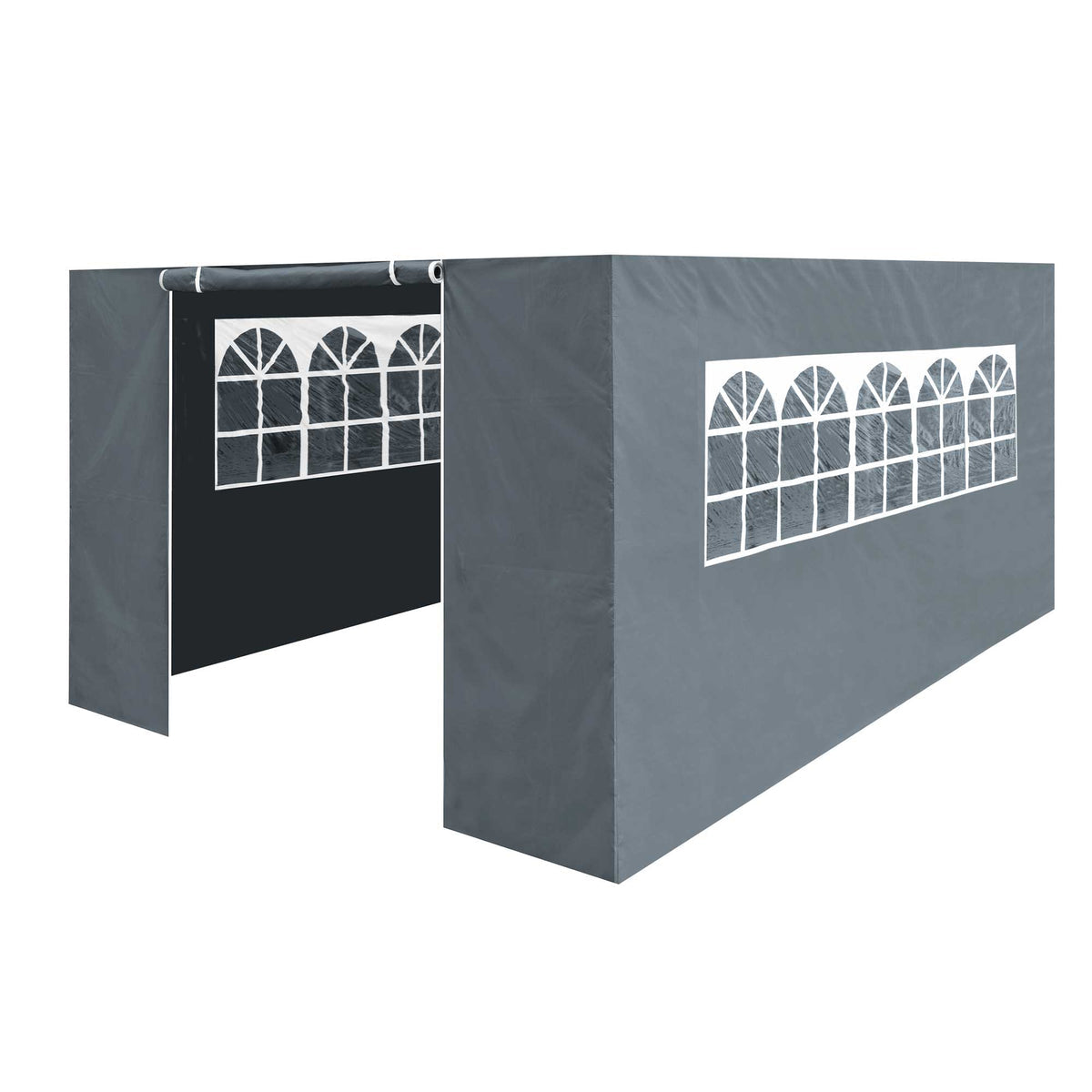 Dellonda Premium Gazebo Side Walls/Doors/Windows, 3x4.5m, Grey (DG153)