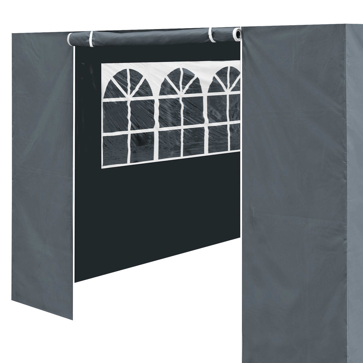 Dellonda Premium Gazebo Side Walls/Doors/Windows, 3x4.5m, Grey (DG153)