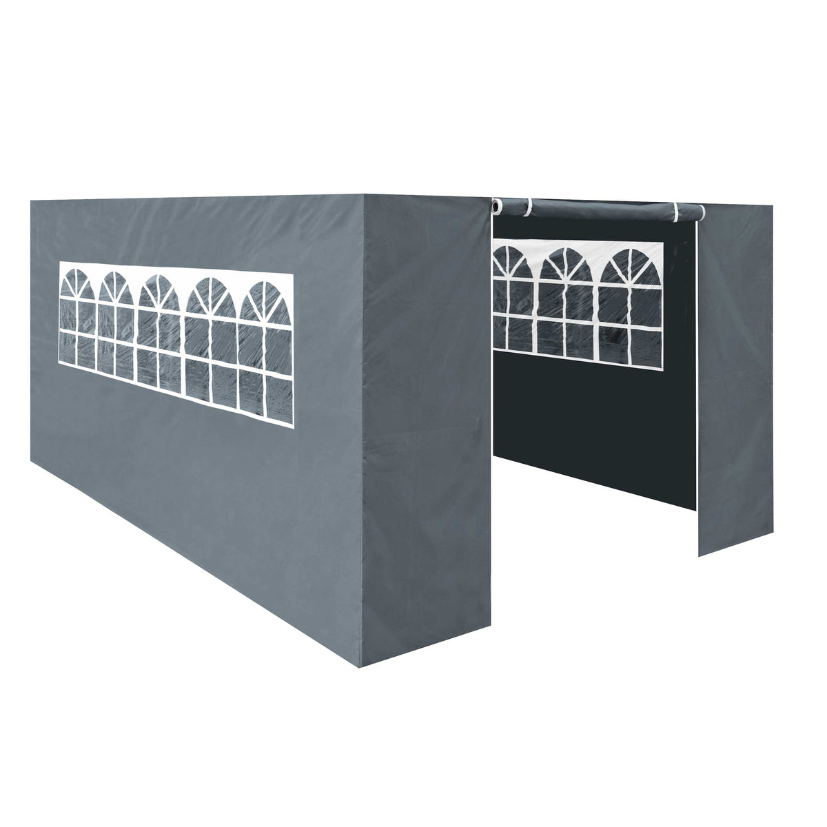Dellonda Premium Gazebo Side Walls/Doors/Windows, 3x4.5m, Grey (DG153)
