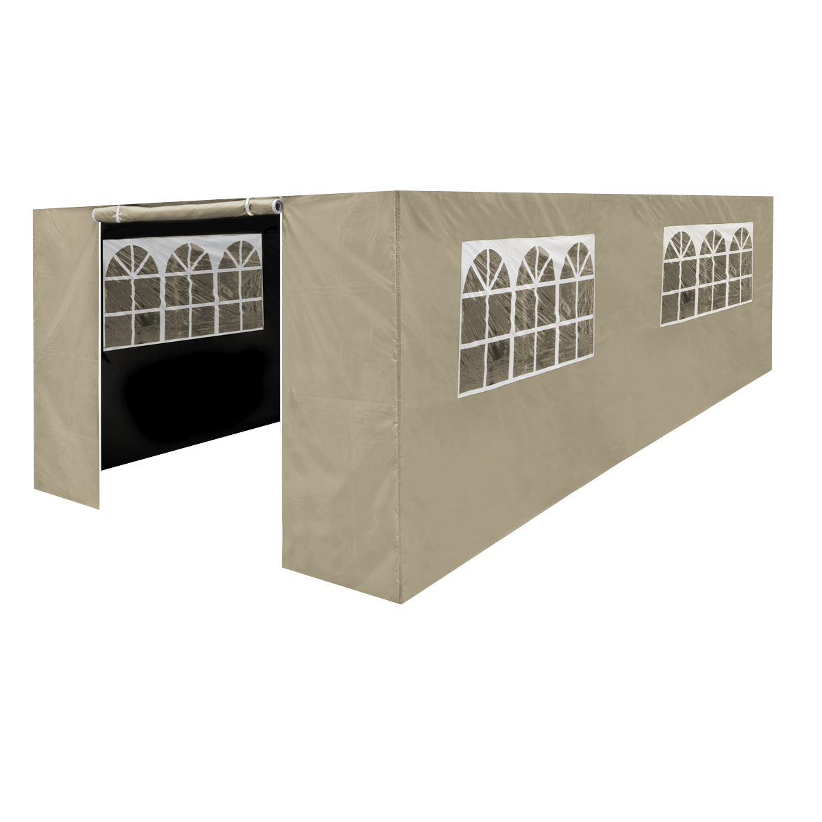 Dellonda Premium Side Walls/Doors/Windows for Gazebo/Marquee, Fits 3 x 6m Models - Beige