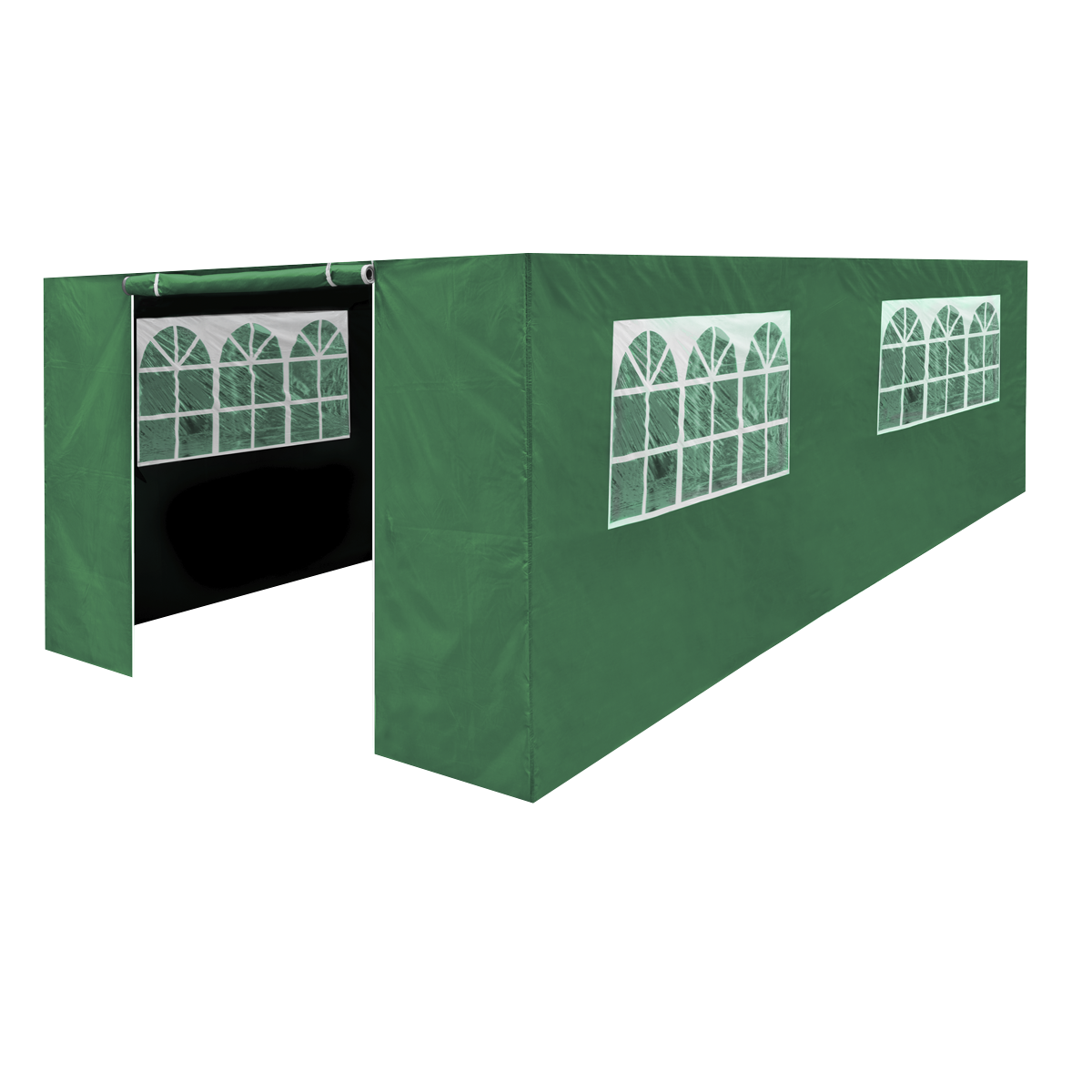 Dellonda Premium Side Walls/Doors/Windows for Gazebo/Marquee, Fits 3 x 6m Models - Dark Green