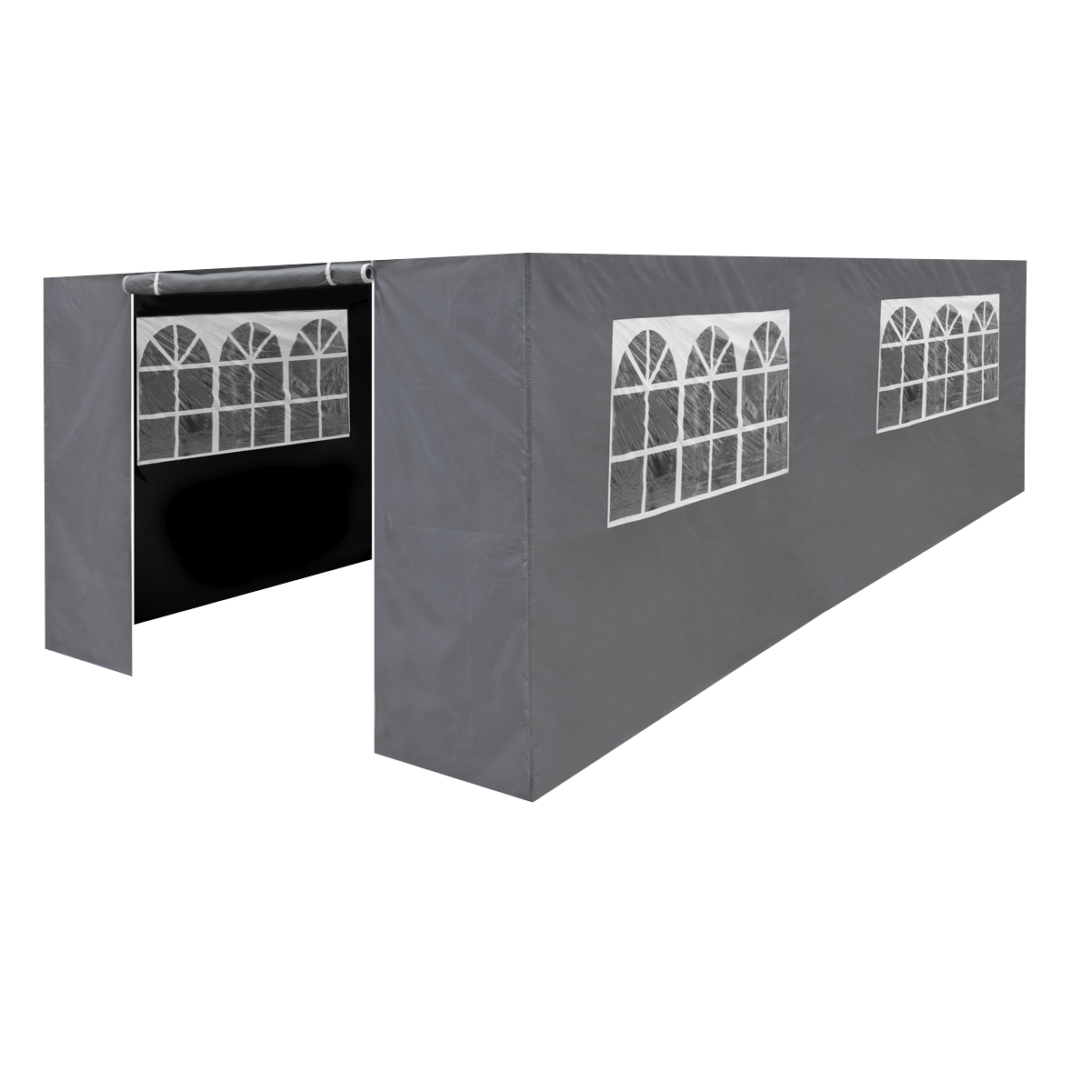 Dellonda Premium Side Walls/Doors/Windows for Gazebo/Marquee, Fits 3 x 6m Models - Grey