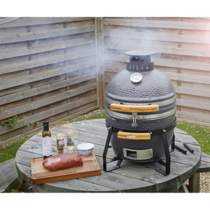 Dellonda Deluxe 16"(40cm) Ceramic Kamado Style BBQ