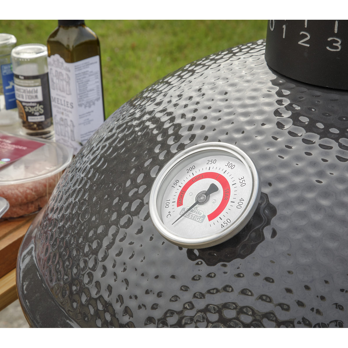 Dellonda Deluxe 16"(40cm) Ceramic Kamado Style BBQ