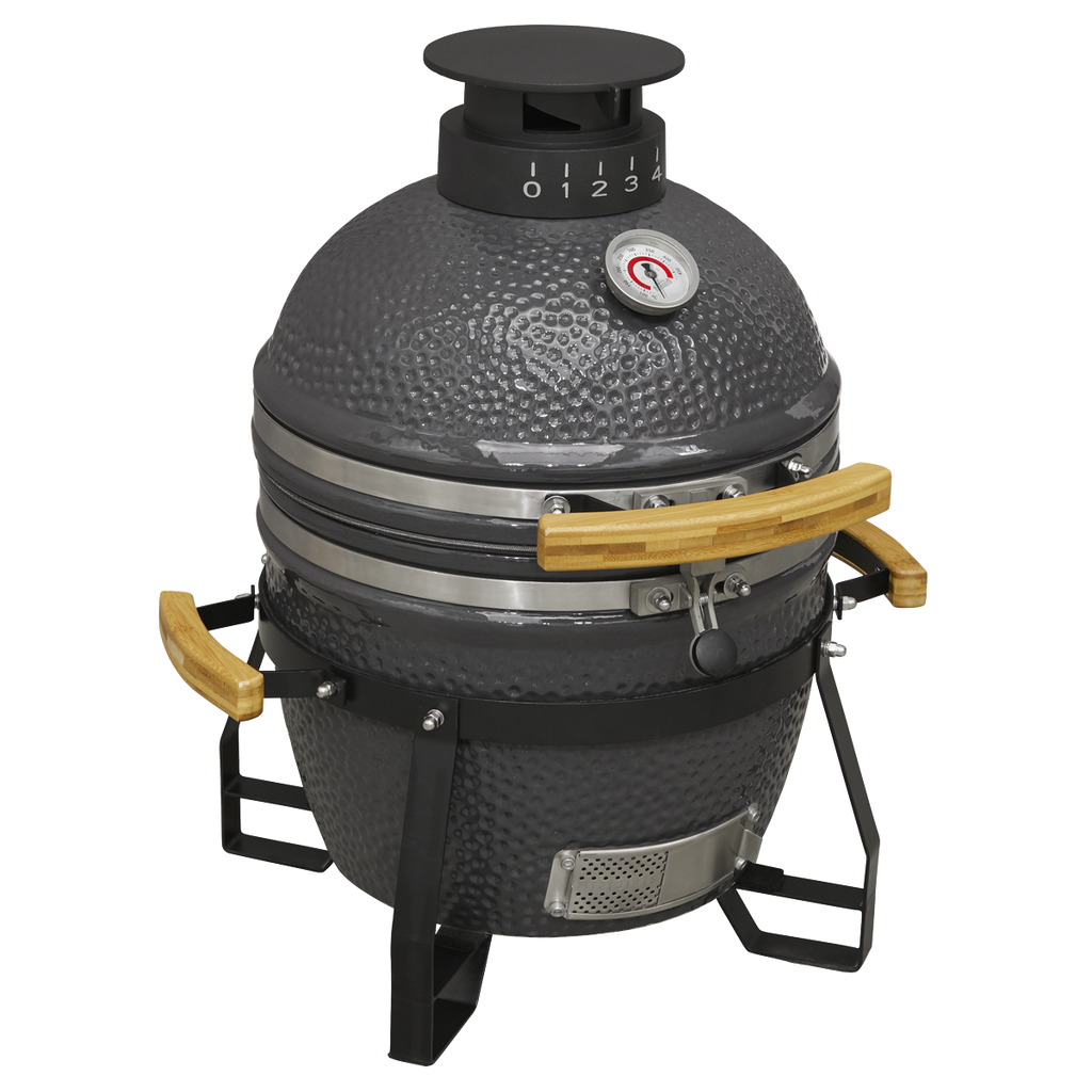 Dellonda Deluxe 16"(40cm) Ceramic Kamado Style BBQ