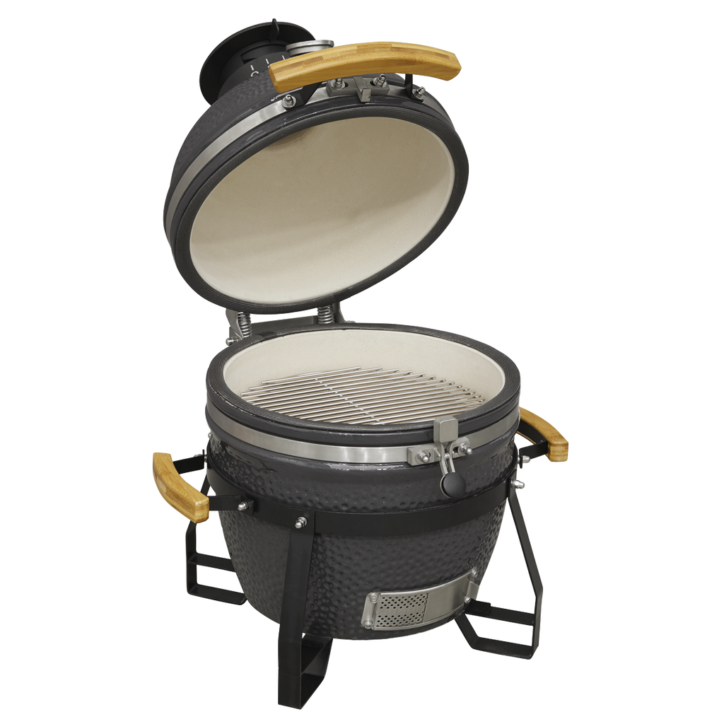Dellonda Deluxe 16"(40cm) Ceramic Kamado Style BBQ