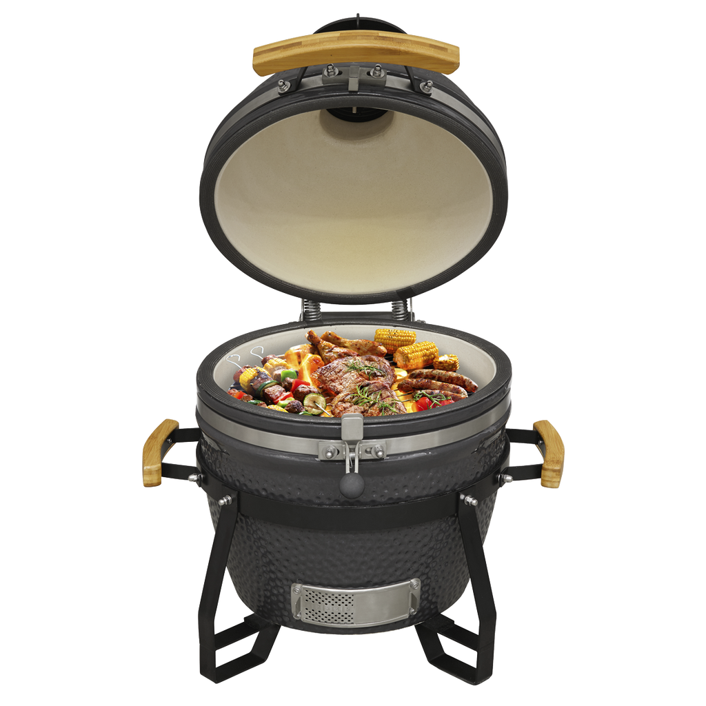 Dellonda Deluxe 16"(40cm) Ceramic Kamado Style BBQ