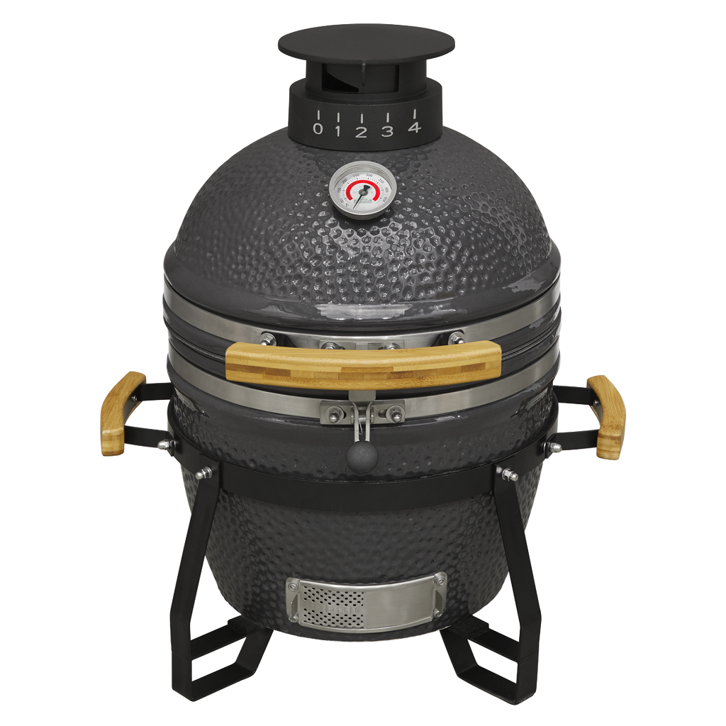 Dellonda Deluxe 16"(40cm) Ceramic Kamado Style BBQ