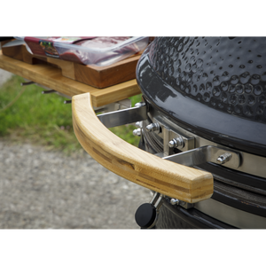 Dellonda Deluxe 22"(56cm) Ceramic Kamado Style BBQ with Wheeled Stand