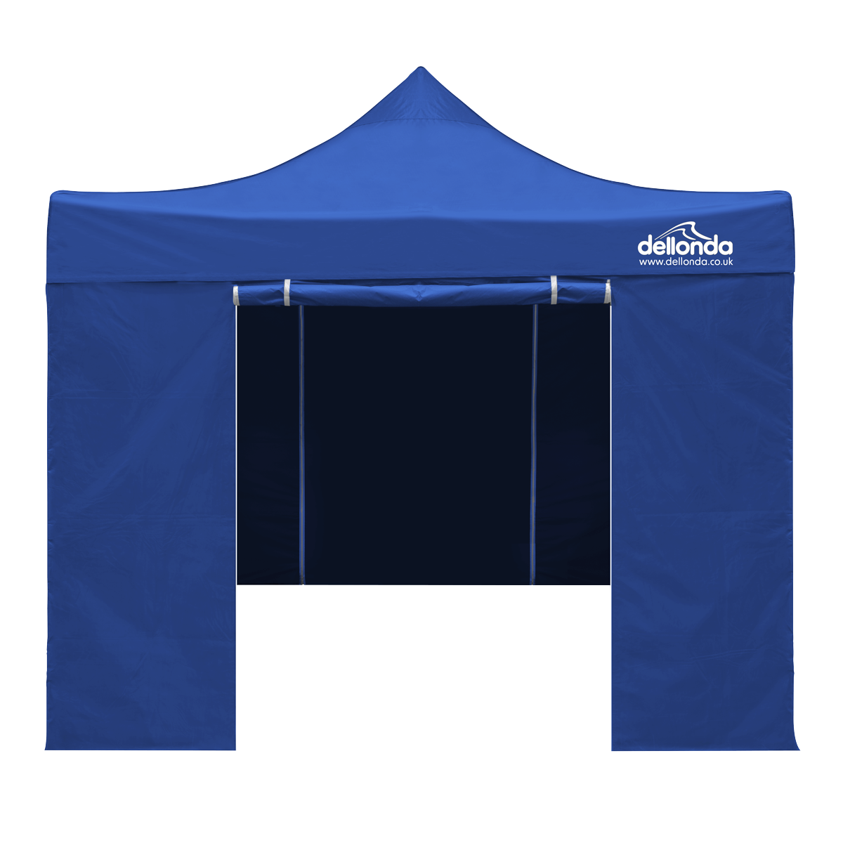 Dellonda Premium Pop-Up Gazebo & Side Walls, Water Resistant, 2x2m, Blue (DG161)