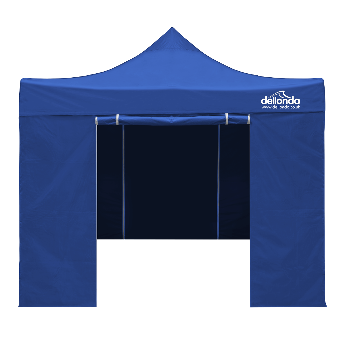 Dellonda Premium Pop-Up Gazebo & Side Walls, Water Resistant, 3x3m, Blue (DG165)