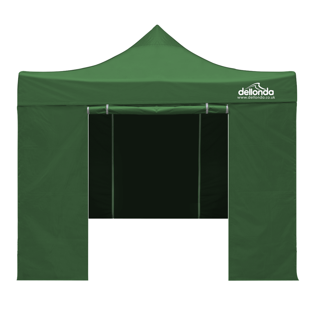 Dellonda Premium Pop-Up Gazebo & Side Walls, Water Resistant, 3x3m, Green (DG166)