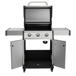 Dellonda DG16 3 Burner Deluxe Gas BBQ Grill with Piezo Ignition & Thermometer, Stainless Steel