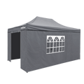 Dellonda Premium Pop-Up Gazebo & Side Walls, Water Resistant, 3x4.5m, Grey (DG171)