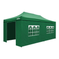 Dellonda DG174 Premium Pop-Up Gazebo & Side Walls, 3m x 6m, Green