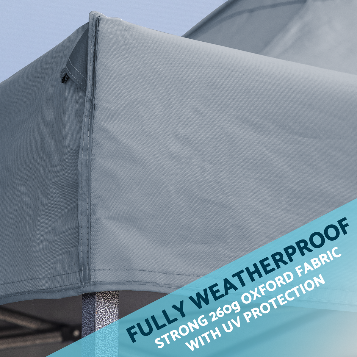 Dellonda Premium 3x6m Pop-Up Gazebo & Side Walls, PVC Coated, Water-Resistant Fabric with Carry Bag, Rope, Stakes & Weight Bags - Grey