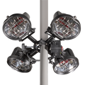 Dellonda Folding Parasol Patio Infrared Heater 1800W Four Panels