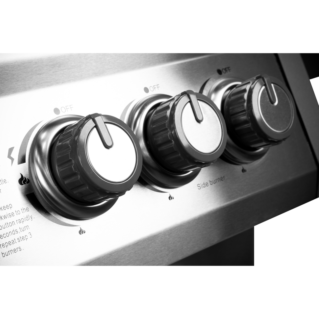 Dellonda 4+1 Burner Deluxe Gas BBQ Grill with Piezo Ignition & Thermometer - Stainless Steel