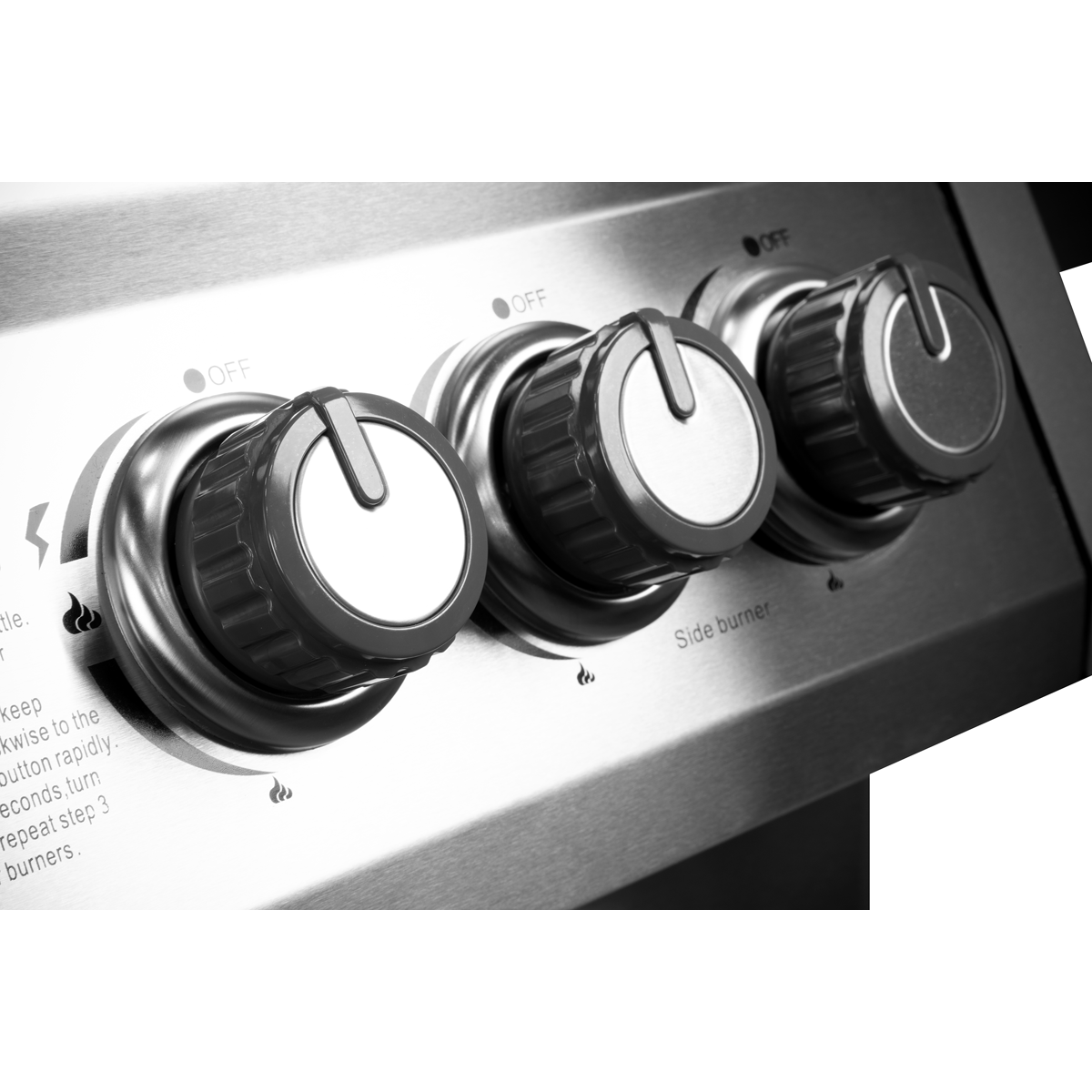 Dellonda 4+1 Burner Deluxe Gas BBQ Grill with Piezo Ignition & Thermometer - Stainless Steel