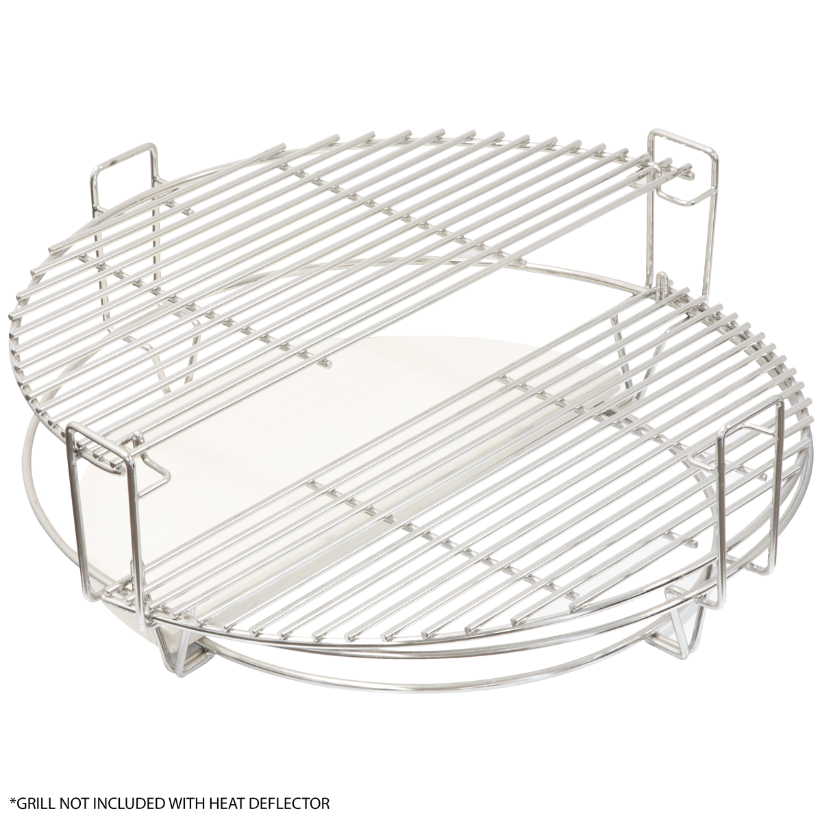 Dellonda Kamado Halfmoon Ceramic Heat Deflector Plates 15", Set of 2 (DG185)