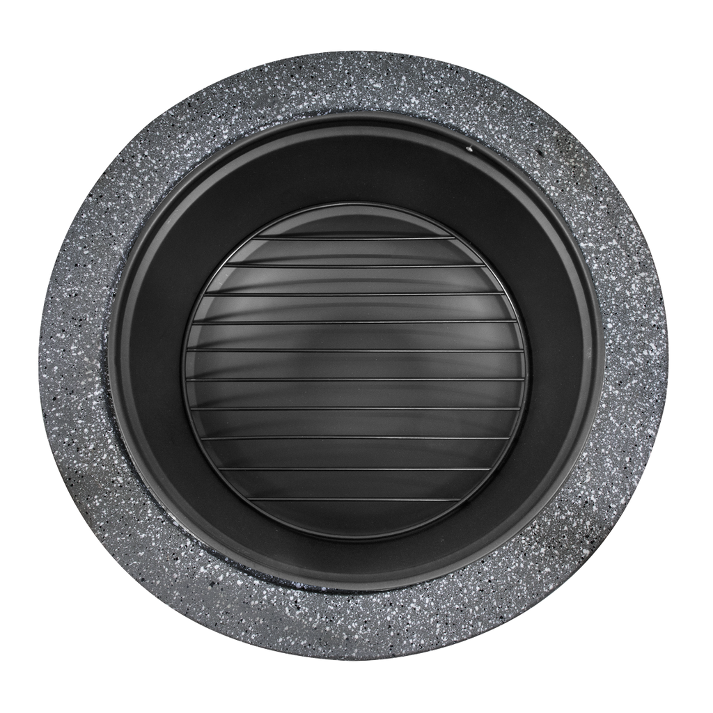 Dellonda Round MgO Fire Pit with BBQ Grill, Ø60cm, Dark Grey (DG189) (Factory Refurbished A)