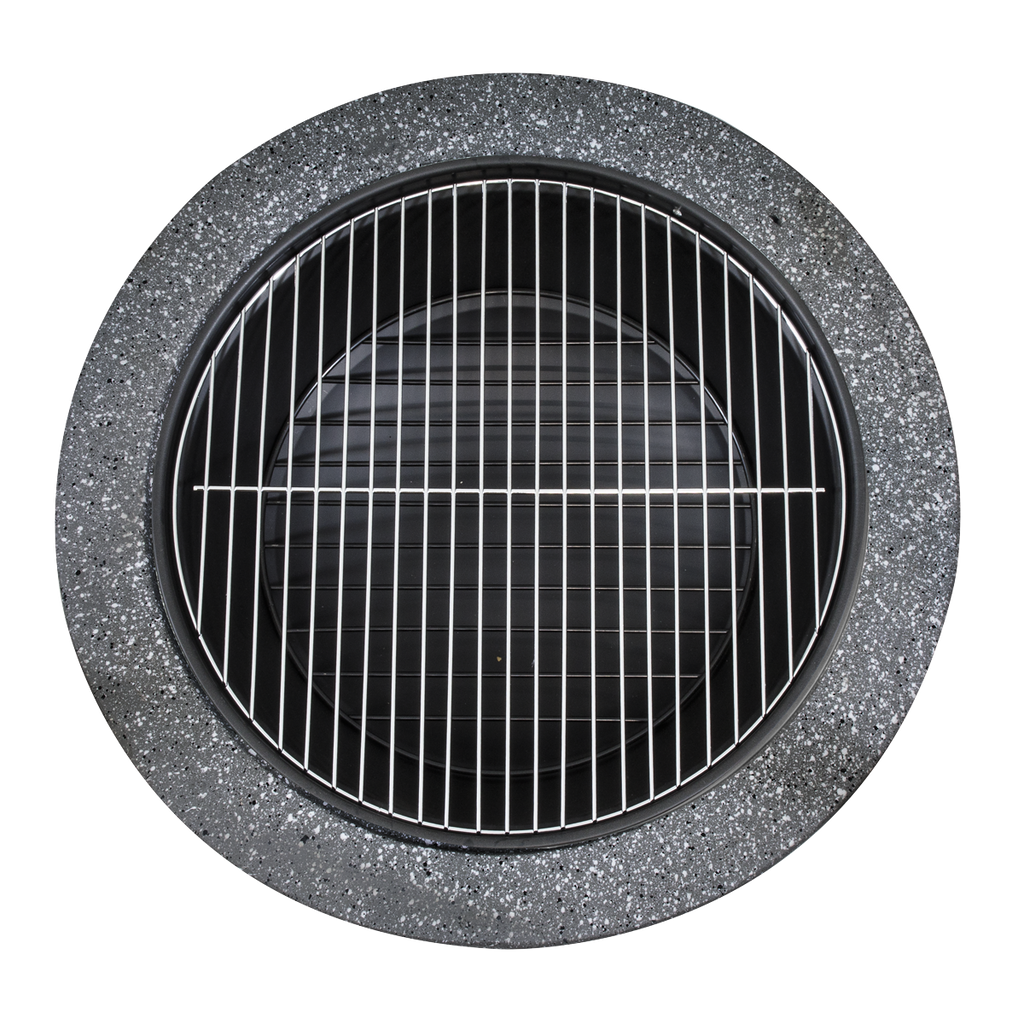 Dellonda Round MgO Fire Pit with BBQ Grill, Ø60cm, Dark Grey (DG189) (Factory Refurbished A)