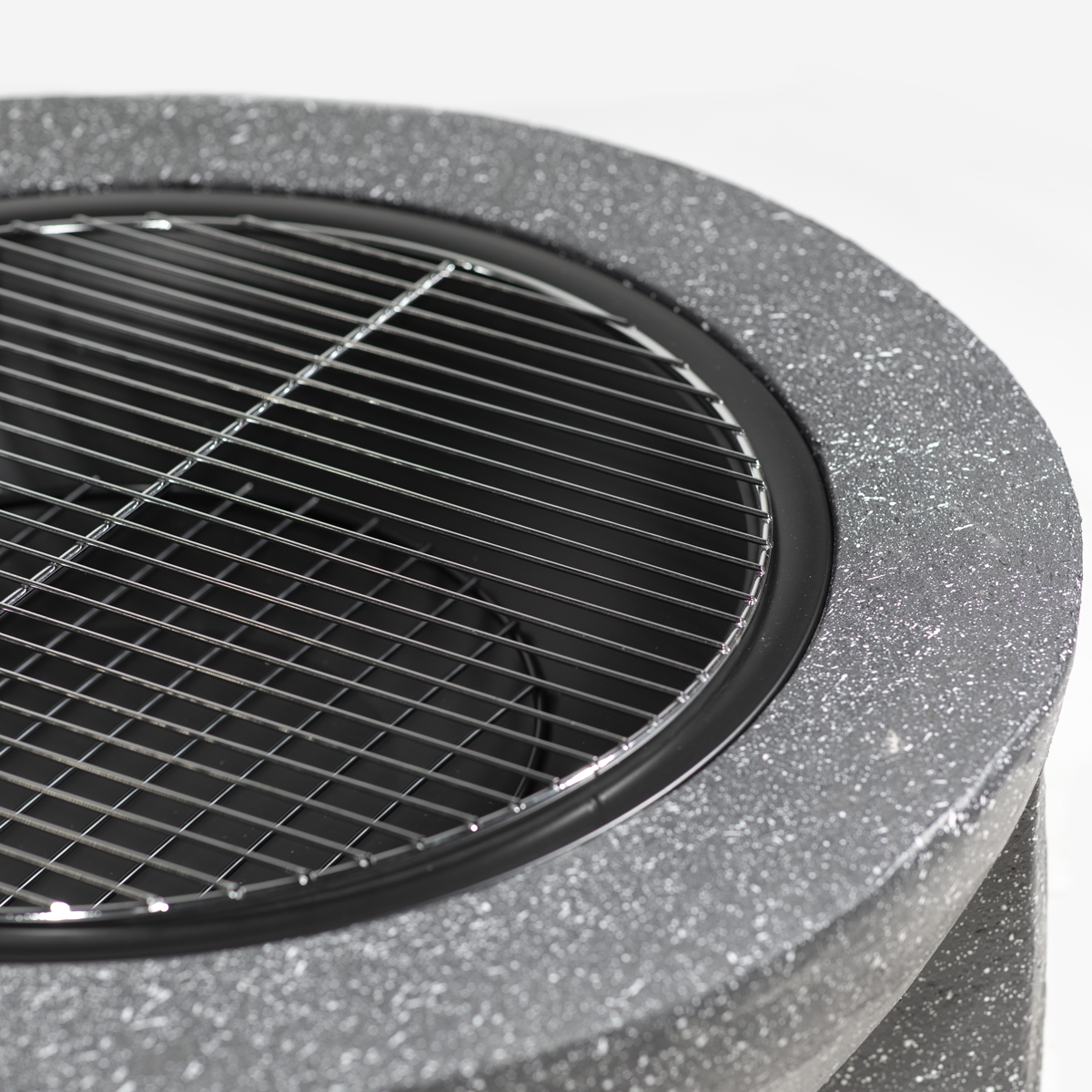Dellonda Round MgO Fire Pit with BBQ Grill, Ø75cm, Dark Grey (DG191) (Factory Refurbished A)