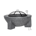 Dellonda Round MgO Fire Pit with BBQ Grill, Ø75cm, Dark Grey (DG191) (Factory Refurbished A)
